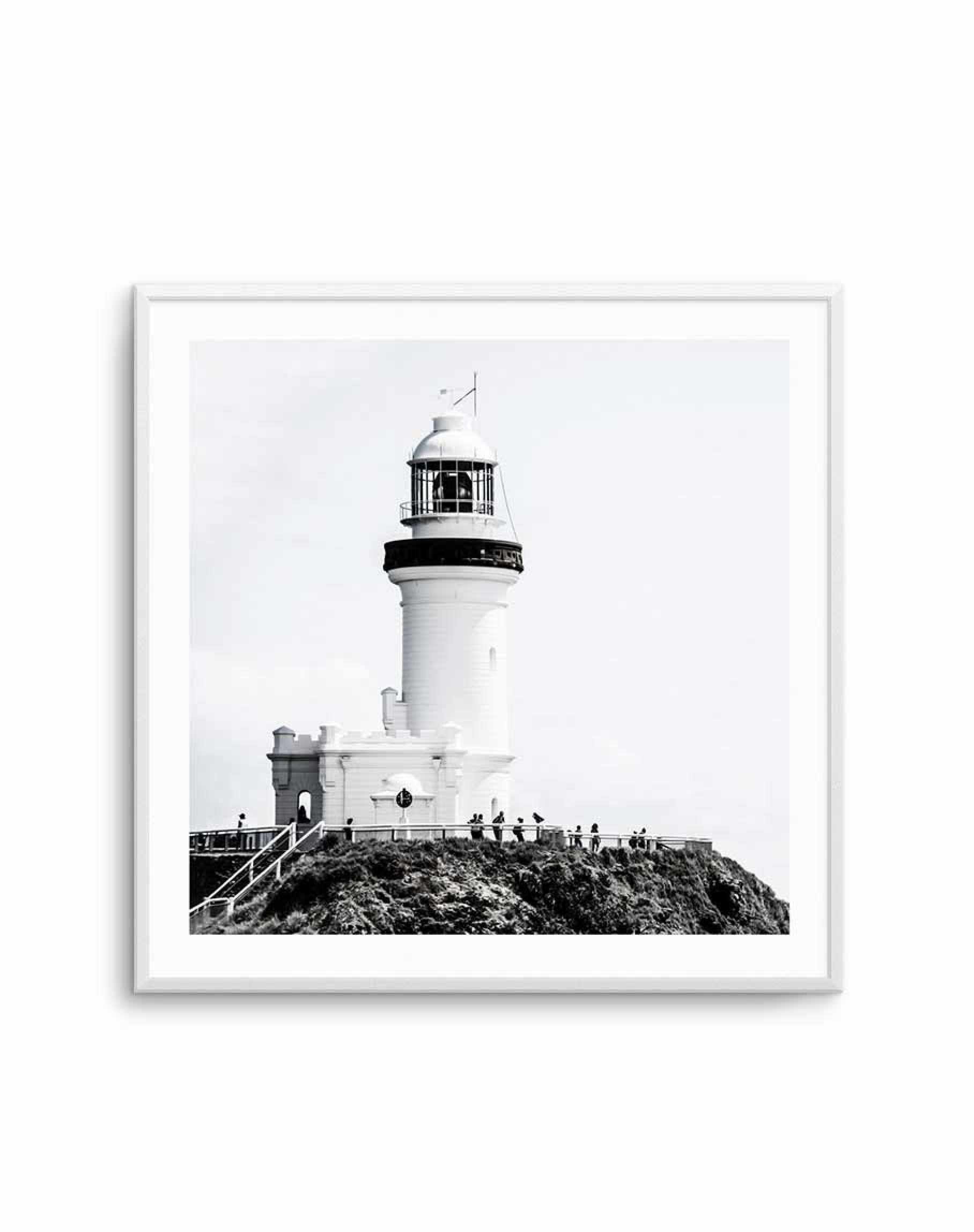 Lighthouse Byron Bay | SQ Art Print-PRINT-Olive et Oriel-Olive et Oriel-Buy-Australian-Art-Prints-Online-with-Olive-et-Oriel-Your-Artwork-Specialists-Austrailia-Decorate-With-Coastal-Photo-Wall-Art-Prints-From-Our-Beach-House-Artwork-Collection-Fine-Poster-and-Framed-Artwork