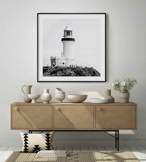 Lighthouse Byron Bay | SQ Art Print-PRINT-Olive et Oriel-Olive et Oriel-Buy-Australian-Art-Prints-Online-with-Olive-et-Oriel-Your-Artwork-Specialists-Austrailia-Decorate-With-Coastal-Photo-Wall-Art-Prints-From-Our-Beach-House-Artwork-Collection-Fine-Poster-and-Framed-Artwork