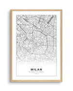 Line Art Map Of Milan Art Print-PRINT-Olive et Oriel-Olive et Oriel-A5 | 5.8" x 8.3" | 14.8 x 21cm-Oak-With White Border-Buy-Australian-Art-Prints-Online-with-Olive-et-Oriel-Your-Artwork-Specialists-Austrailia-Decorate-With-Coastal-Photo-Wall-Art-Prints-From-Our-Beach-House-Artwork-Collection-Fine-Poster-and-Framed-Artwork