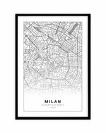 Line Art Map Of Milan Art Print-PRINT-Olive et Oriel-Olive et Oriel-A5 | 5.8" x 8.3" | 14.8 x 21cm-Black-With White Border-Buy-Australian-Art-Prints-Online-with-Olive-et-Oriel-Your-Artwork-Specialists-Austrailia-Decorate-With-Coastal-Photo-Wall-Art-Prints-From-Our-Beach-House-Artwork-Collection-Fine-Poster-and-Framed-Artwork
