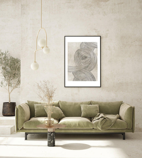 Linear Waves in Sage I Art Print-PRINT-Olive et Oriel-Olive et Oriel-Buy-Australian-Art-Prints-Online-with-Olive-et-Oriel-Your-Artwork-Specialists-Austrailia-Decorate-With-Coastal-Photo-Wall-Art-Prints-From-Our-Beach-House-Artwork-Collection-Fine-Poster-and-Framed-Artwork
