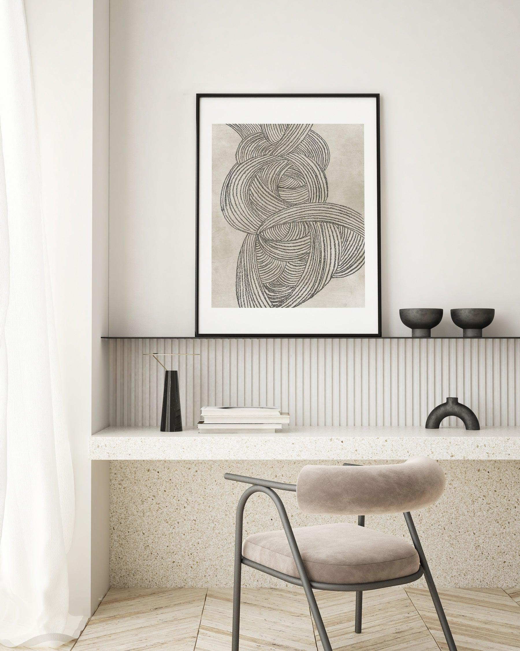 Linear Waves in Sage II Art Print-PRINT-Olive et Oriel-Olive et Oriel-Buy-Australian-Art-Prints-Online-with-Olive-et-Oriel-Your-Artwork-Specialists-Austrailia-Decorate-With-Coastal-Photo-Wall-Art-Prints-From-Our-Beach-House-Artwork-Collection-Fine-Poster-and-Framed-Artwork