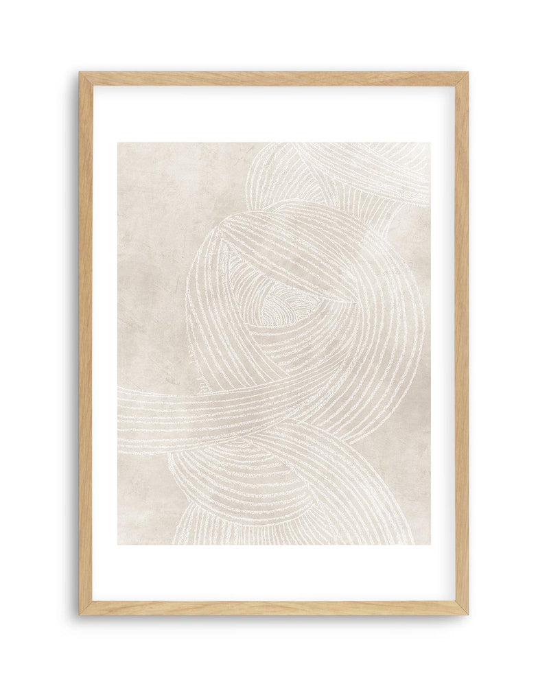 Linear Waves in Sand I Art Print-PRINT-Olive et Oriel-Olive et Oriel-A5 | 5.8" x 8.3" | 14.8 x 21cm-Oak-With White Border-Buy-Australian-Art-Prints-Online-with-Olive-et-Oriel-Your-Artwork-Specialists-Austrailia-Decorate-With-Coastal-Photo-Wall-Art-Prints-From-Our-Beach-House-Artwork-Collection-Fine-Poster-and-Framed-Artwork