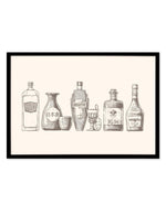 Liquor Cabinet Art Print-PRINT-Olive et Oriel-Olive et Oriel-A5 | 5.8" x 8.3" | 14.8 x 21cm-Black-With White Border-Buy-Australian-Art-Prints-Online-with-Olive-et-Oriel-Your-Artwork-Specialists-Austrailia-Decorate-With-Coastal-Photo-Wall-Art-Prints-From-Our-Beach-House-Artwork-Collection-Fine-Poster-and-Framed-Artwork