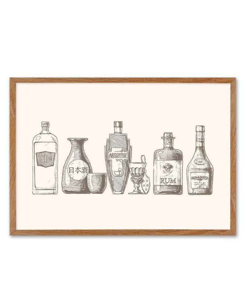 Liquor Cabinet Art Print-PRINT-Olive et Oriel-Olive et Oriel-50x70 cm | 19.6" x 27.5"-Walnut-With White Border-Buy-Australian-Art-Prints-Online-with-Olive-et-Oriel-Your-Artwork-Specialists-Austrailia-Decorate-With-Coastal-Photo-Wall-Art-Prints-From-Our-Beach-House-Artwork-Collection-Fine-Poster-and-Framed-Artwork
