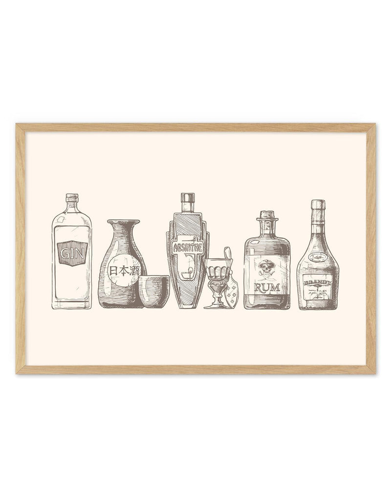 Liquor Cabinet Art Print-PRINT-Olive et Oriel-Olive et Oriel-A5 | 5.8" x 8.3" | 14.8 x 21cm-Oak-With White Border-Buy-Australian-Art-Prints-Online-with-Olive-et-Oriel-Your-Artwork-Specialists-Austrailia-Decorate-With-Coastal-Photo-Wall-Art-Prints-From-Our-Beach-House-Artwork-Collection-Fine-Poster-and-Framed-Artwork