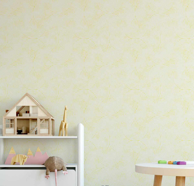 Little Arches in Yellow Wallpaper-Wallpaper-Buy Kids Removable Wallpaper Online Our Custom Made Children√¢‚Ç¨‚Ñ¢s Wallpapers Are A Fun Way To Decorate And Enhance Boys Bedroom Decor And Girls Bedrooms They Are An Amazing Addition To Your Kids Bedroom Walls Our Collection of Kids Wallpaper Is Sure To Transform Your Kids Rooms Interior Style From Pink Wallpaper To Dinosaur Wallpaper Even Marble Wallpapers For Teen Boys Shop Peel And Stick Wallpaper Online Today With Olive et Oriel