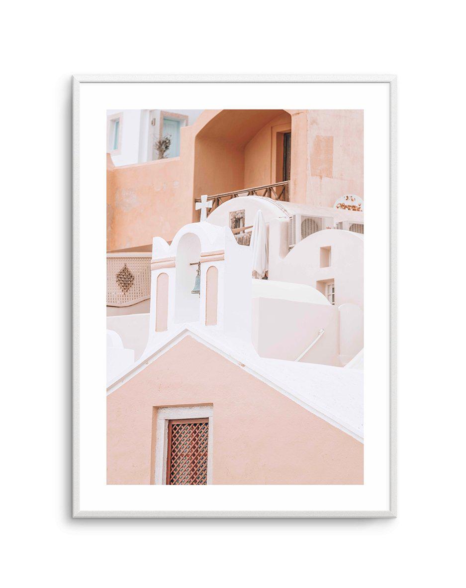 Little Blue Bell | Santorini Art Print-Shop Greece Wall Art Prints Online with Olive et Oriel - Our collection of Greek Islands art prints offer unique wall art including blue domes of Santorini in Oia, mediterranean sea prints and incredible posters from Milos and other Greece landscape photography - this collection will add mediterranean blue to your home, perfect for updating the walls in coastal, beach house style. There is Greece art on canvas and extra large wall art with fast, free shippi