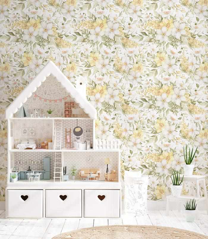 Little Golden Fleur Wallpaper-Wallpaper-Buy Kids Removable Wallpaper Online Our Custom Made Children‚àö¬¢‚Äö√á¬®‚Äö√ë¬¢s Wallpapers Are A Fun Way To Decorate And Enhance Boys Bedroom Decor And Girls Bedrooms They Are An Amazing Addition To Your Kids Bedroom Walls Our Collection of Kids Wallpaper Is Sure To Transform Your Kids Rooms Interior Style From Pink Wallpaper To Dinosaur Wallpaper Even Marble Wallpapers For Teen Boys Shop Peel And Stick Wallpaper Online Today With Olive et Oriel