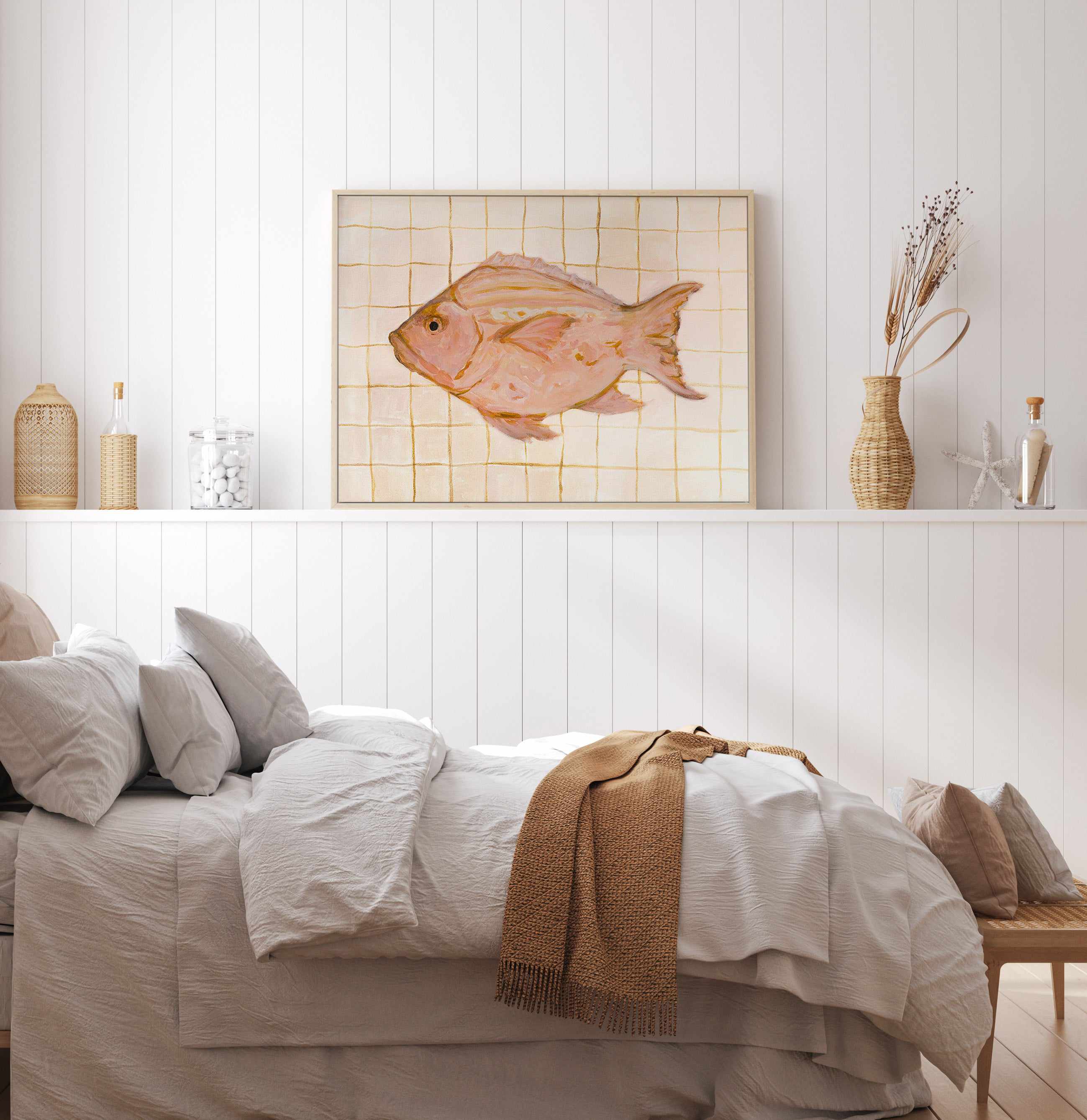 Little Bohemian Fish I by Natalie Jane | Framed Canvas Art Print