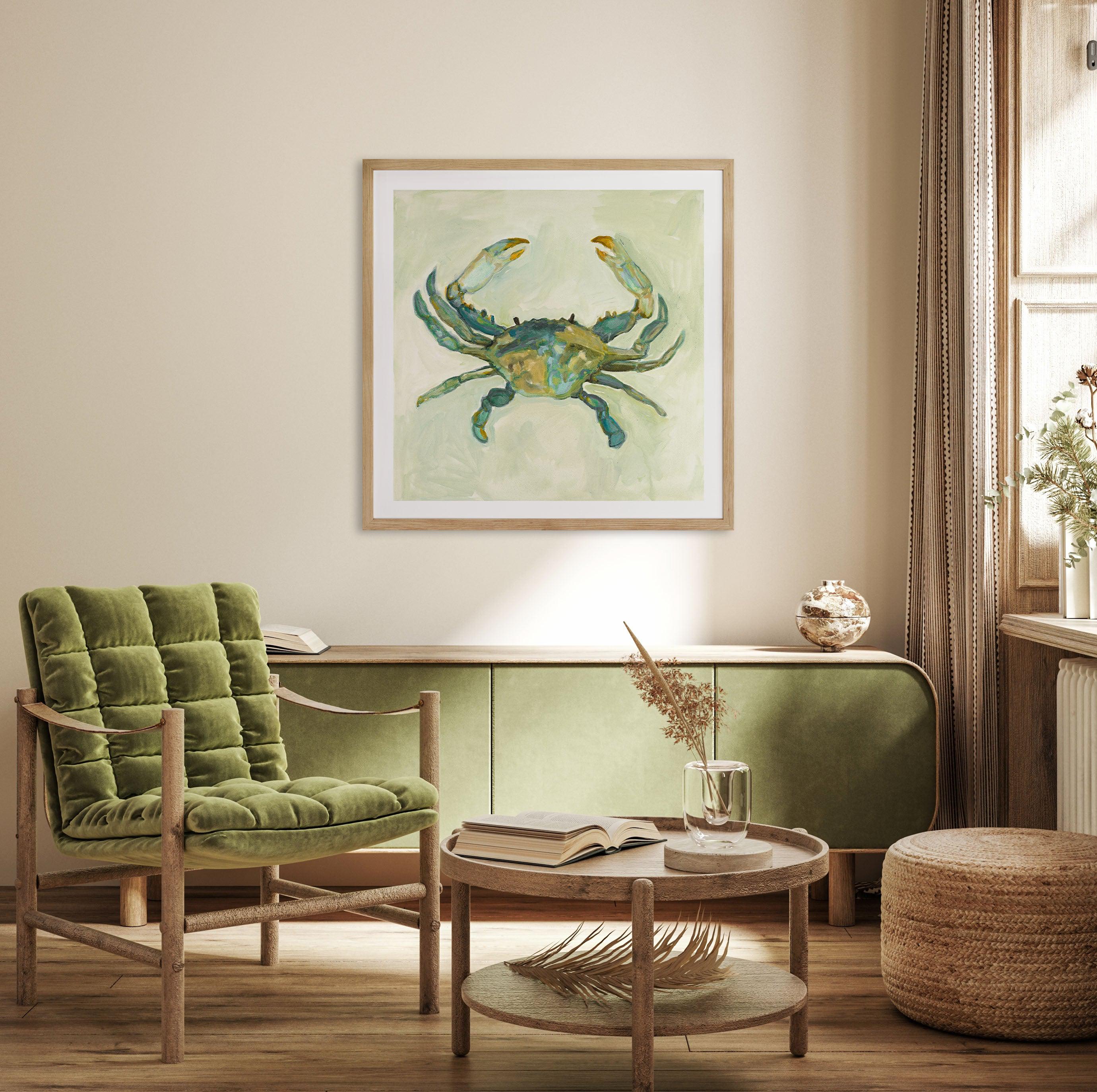 Little Sage Crab by Natalie Jane Art Print