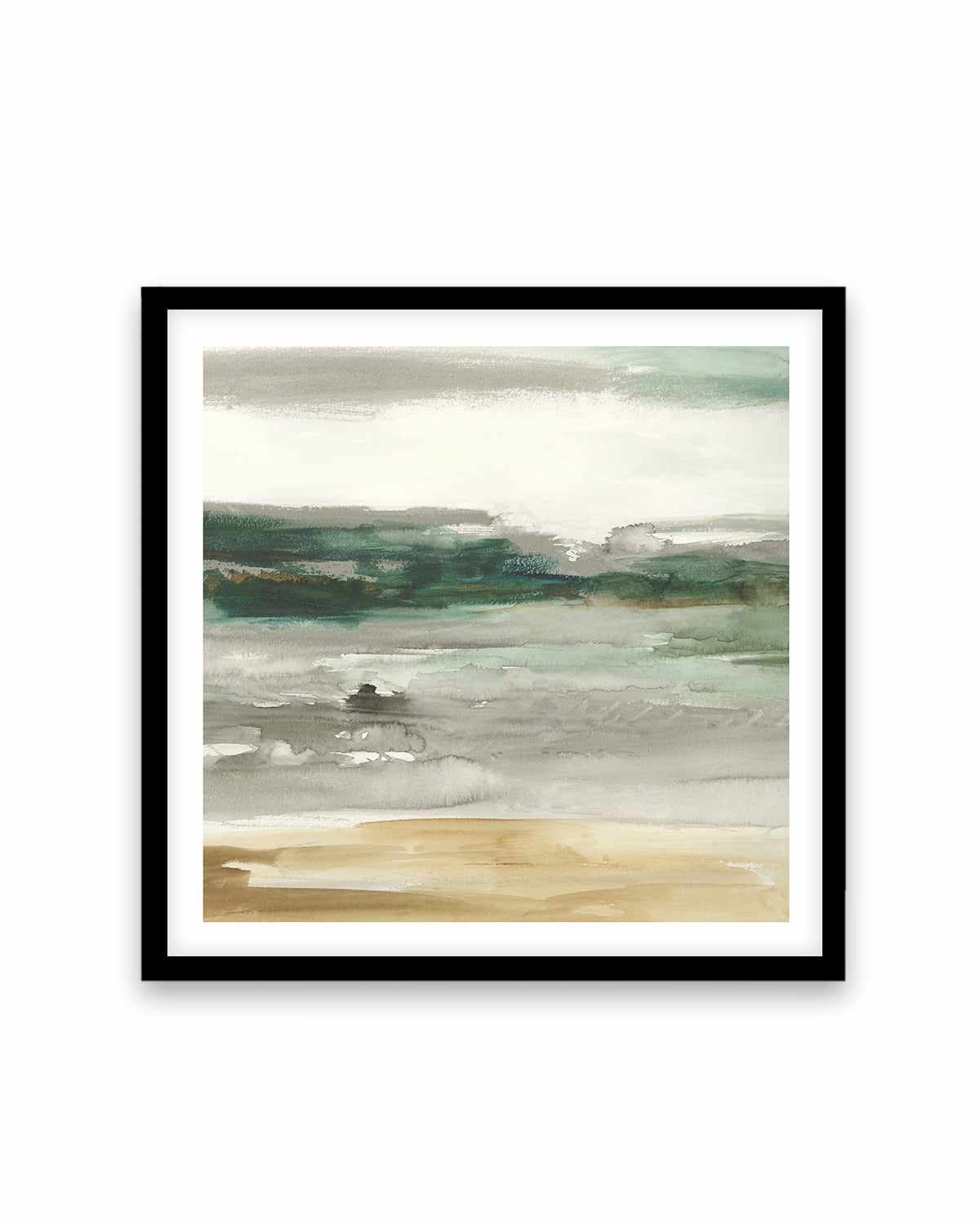 Look Out I Art Print-PRINT-Order sage mint green framed abstract painting wall art prints online with Olive et Oriel Australia