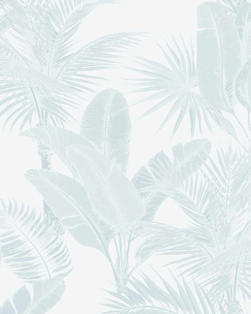 Luxe Tropical in Azure Wallpaper