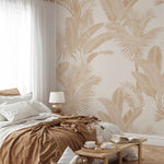Luxe Tropical in Coco Wallpaper