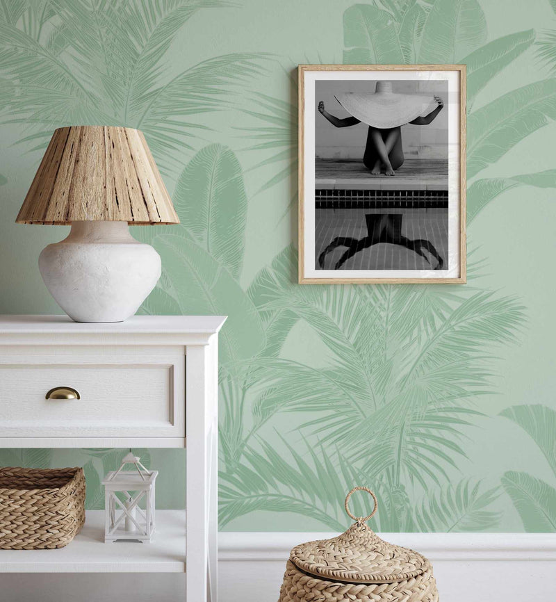 Luxe Tropical in Jungle Green Wallpaper