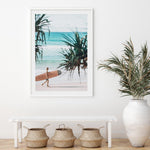 Mal Rider | Wategos Art Print-PRINT-Olive et Oriel-Olive et Oriel-Buy-Australian-Art-Prints-Online-with-Olive-et-Oriel-Your-Artwork-Specialists-Austrailia-Decorate-With-Coastal-Photo-Wall-Art-Prints-From-Our-Beach-House-Artwork-Collection-Fine-Poster-and-Framed-Artwork