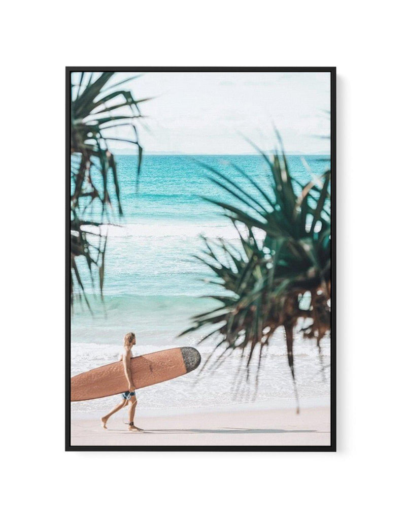 Mal Rider | Wategos | Framed Canvas-CANVAS-You can shop wall art online with Olive et Oriel for everything from abstract art to fun kids wall art. Our beautiful modern art prints and canvas art are available from large canvas prints to wall art paintings and our proudly Australian artwork collection offers only the highest quality framed large wall art and canvas art Australia - You can buy fashion photography prints or Hampton print posters and paintings on canvas from Olive et Oriel and have t