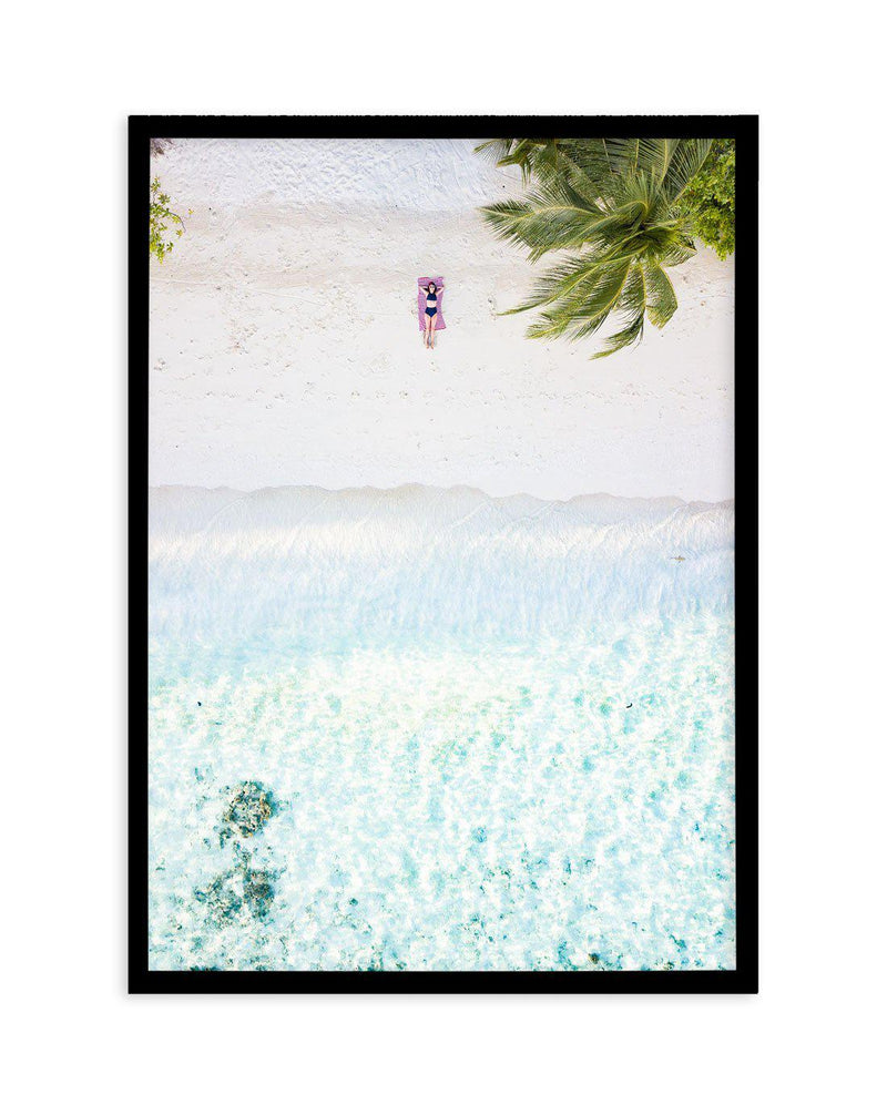 Maldives From Above Art Print-PRINT-Olive et Oriel-Olive et Oriel-A5 | 5.8" x 8.3" | 14.8 x 21cm-Black-With White Border-Buy-Australian-Art-Prints-Online-with-Olive-et-Oriel-Your-Artwork-Specialists-Austrailia-Decorate-With-Coastal-Photo-Wall-Art-Prints-From-Our-Beach-House-Artwork-Collection-Fine-Poster-and-Framed-Artwork