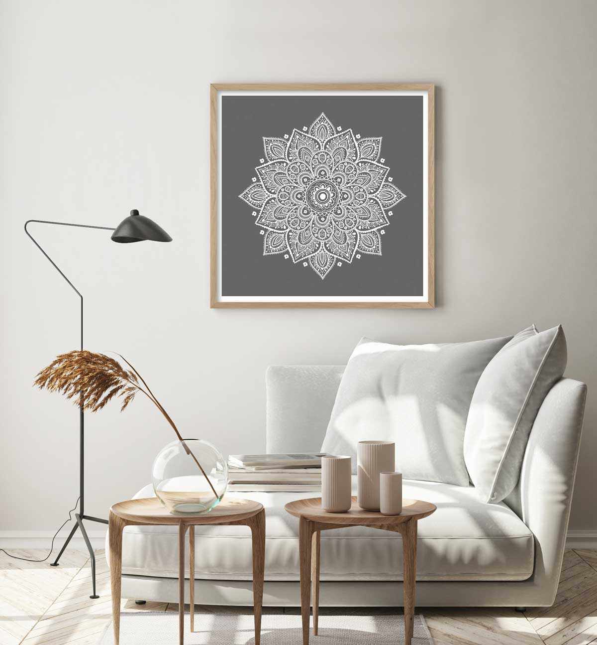 Mandala | Charcoal SQ Art Print-Buy-Bohemian-Wall-Art-Print-And-Boho-Pictures-from-Olive-et-Oriel-Bohemian-Wall-Art-Print-And-Boho-Pictures-And-Also-Boho-Abstract-Art-Paintings-On-Canvas-For-A-Girls-Bedroom-Wall-Decor-Collection-of-Boho-Style-Feminine-Art-Poster-and-Framed-Artwork-Update-Your-Home-Decorating-Style-With-These-Beautiful-Wall-Art-Prints-Australia