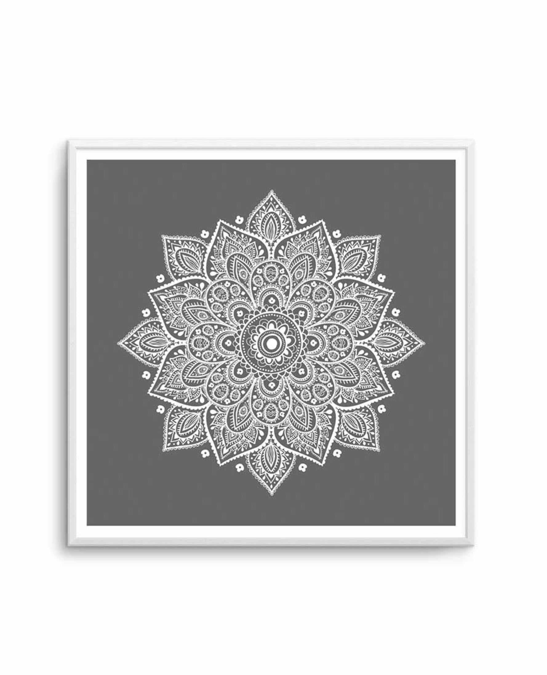 Mandala | Charcoal SQ Art Print-Buy-Bohemian-Wall-Art-Print-And-Boho-Pictures-from-Olive-et-Oriel-Bohemian-Wall-Art-Print-And-Boho-Pictures-And-Also-Boho-Abstract-Art-Paintings-On-Canvas-For-A-Girls-Bedroom-Wall-Decor-Collection-of-Boho-Style-Feminine-Art-Poster-and-Framed-Artwork-Update-Your-Home-Decorating-Style-With-These-Beautiful-Wall-Art-Prints-Australia