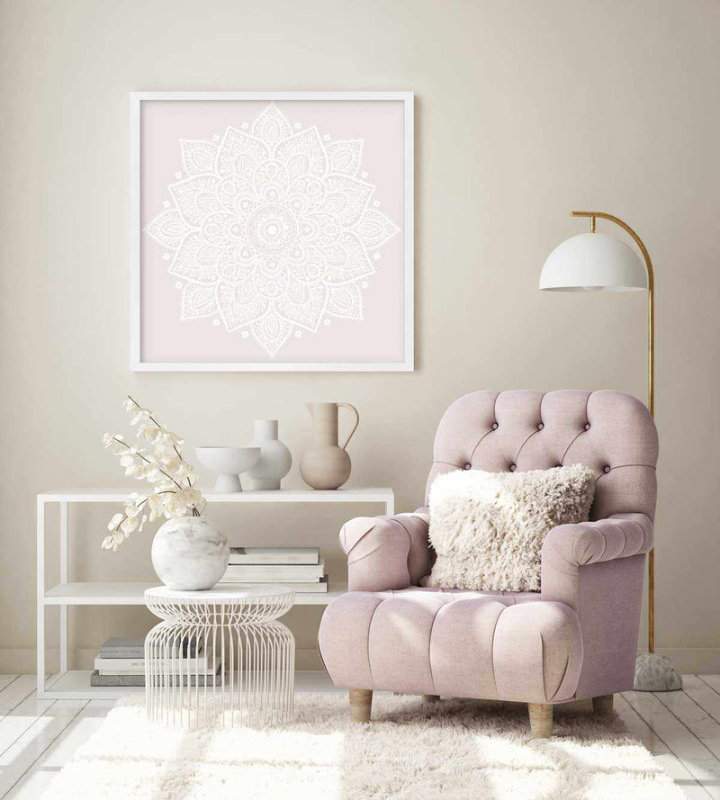 Mandala | Muted Blush SQ Art Print-Buy-Bohemian-Wall-Art-Print-And-Boho-Pictures-from-Olive-et-Oriel-Bohemian-Wall-Art-Print-And-Boho-Pictures-And-Also-Boho-Abstract-Art-Paintings-On-Canvas-For-A-Girls-Bedroom-Wall-Decor-Collection-of-Boho-Style-Feminine-Art-Poster-and-Framed-Artwork-Update-Your-Home-Decorating-Style-With-These-Beautiful-Wall-Art-Prints-Australia