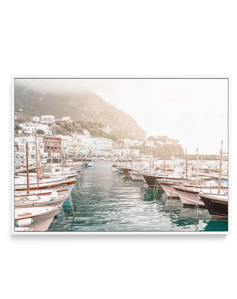 Marina Grande I | Capri | Framed Canvas-CANVAS-You can shop wall art online with Olive et Oriel for everything from abstract art to fun kids wall art. Our beautiful modern art prints and canvas art are available from large canvas prints to wall art paintings and our proudly Australian artwork collection offers only the highest quality framed large wall art and canvas art Australia - You can buy fashion photography prints or Hampton print posters and paintings on canvas from Olive et Oriel and ha