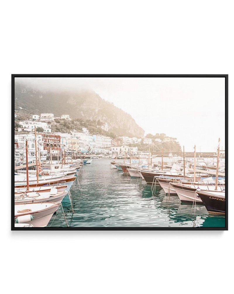 Marina Grande I | Capri | Framed Canvas-CANVAS-You can shop wall art online with Olive et Oriel for everything from abstract art to fun kids wall art. Our beautiful modern art prints and canvas art are available from large canvas prints to wall art paintings and our proudly Australian artwork collection offers only the highest quality framed large wall art and canvas art Australia - You can buy fashion photography prints or Hampton print posters and paintings on canvas from Olive et Oriel and ha