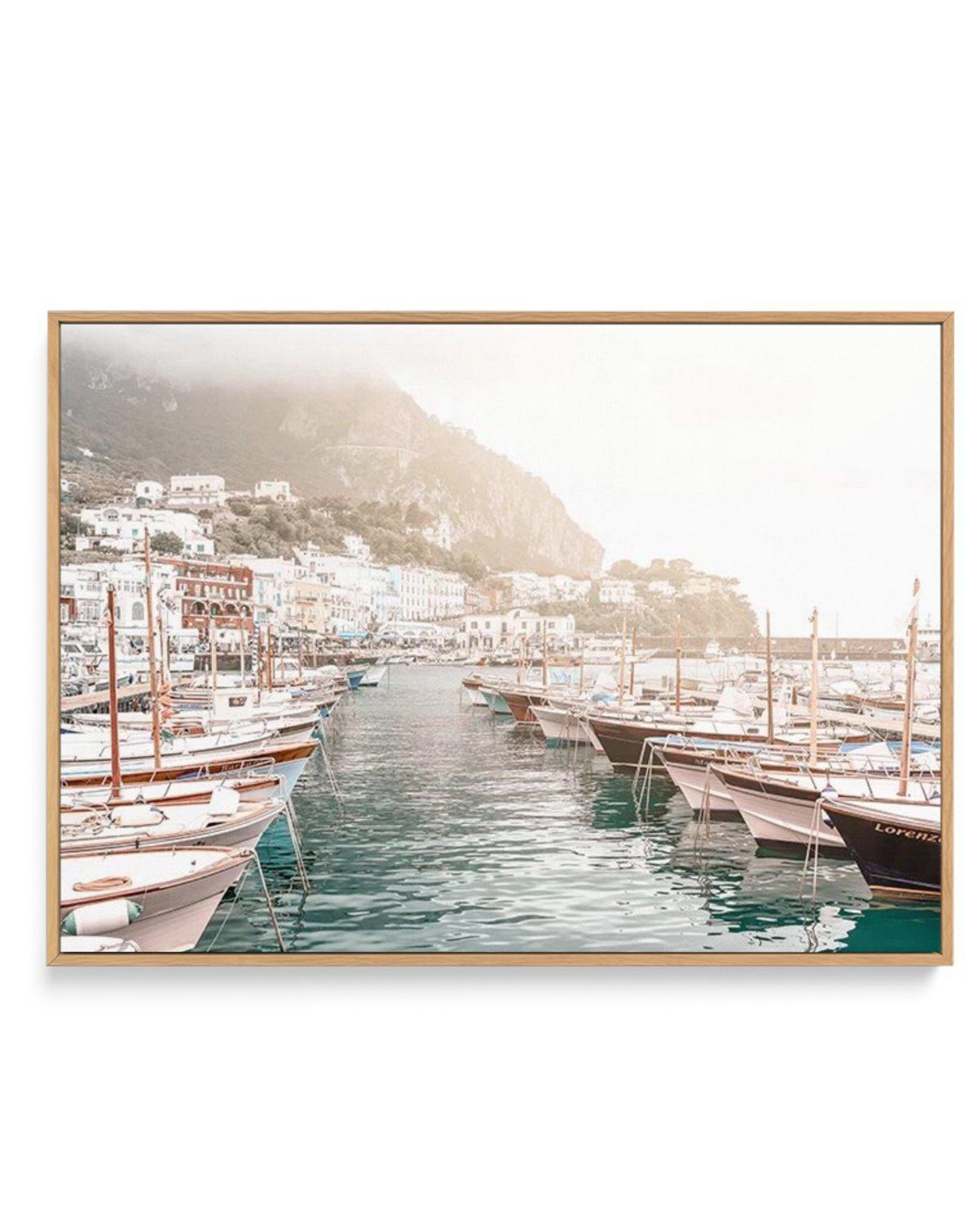 Marina Grande I | Capri | Framed Canvas-CANVAS-You can shop wall art online with Olive et Oriel for everything from abstract art to fun kids wall art. Our beautiful modern art prints and canvas art are available from large canvas prints to wall art paintings and our proudly Australian artwork collection offers only the highest quality framed large wall art and canvas art Australia - You can buy fashion photography prints or Hampton print posters and paintings on canvas from Olive et Oriel and ha