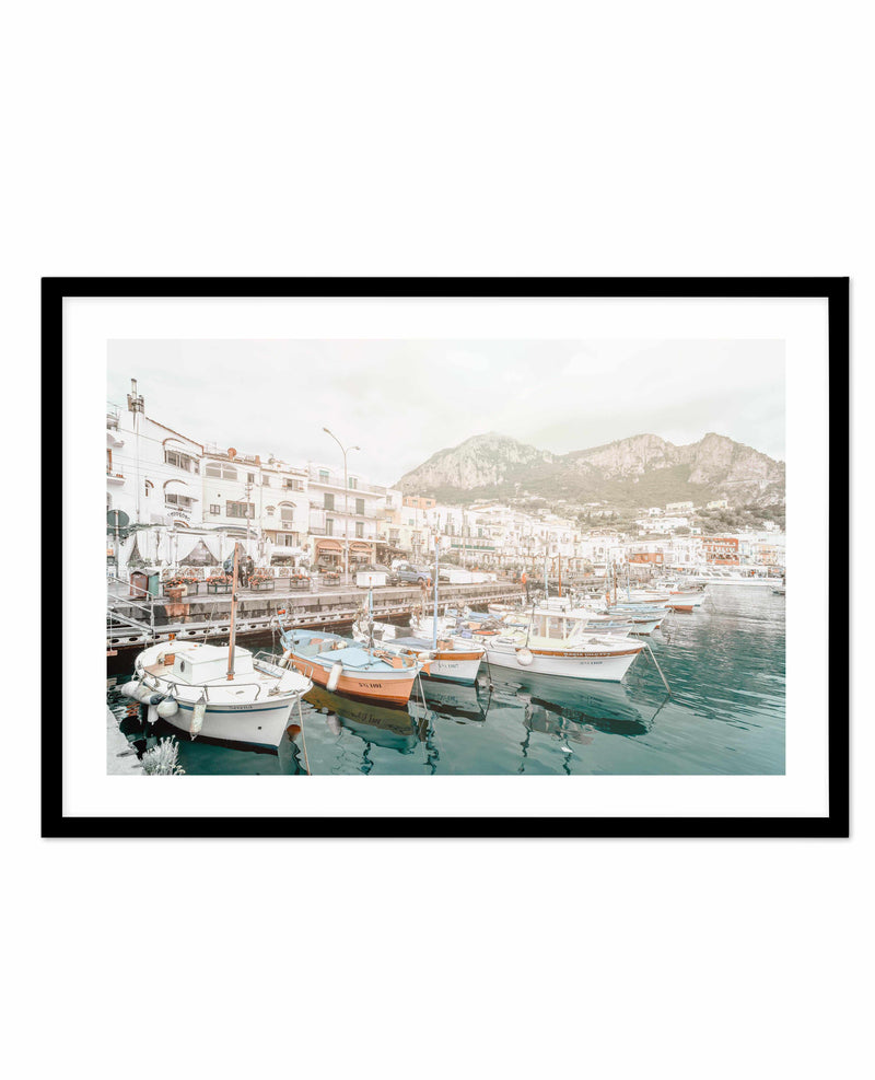 Marina Grande II | Capri Art Print-PRINT-Olive et Oriel-Olive et Oriel-A5 | 5.8" x 8.3" | 14.8 x 21cm-Black-With White Border-Buy-Australian-Art-Prints-Online-with-Olive-et-Oriel-Your-Artwork-Specialists-Austrailia-Decorate-With-Coastal-Photo-Wall-Art-Prints-From-Our-Beach-House-Artwork-Collection-Fine-Poster-and-Framed-Artwork