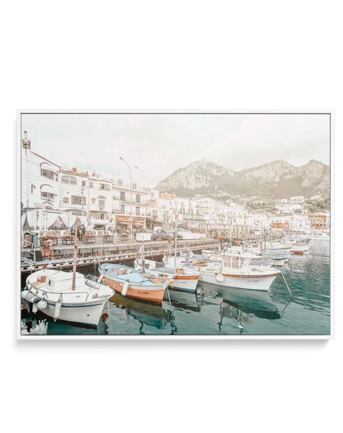 Marina Grande II | Capri | Framed Canvas-CANVAS-You can shop wall art online with Olive et Oriel for everything from abstract art to fun kids wall art. Our beautiful modern art prints and canvas art are available from large canvas prints to wall art paintings and our proudly Australian artwork collection offers only the highest quality framed large wall art and canvas art Australia - You can buy fashion photography prints or Hampton print posters and paintings on canvas from Olive et Oriel and h