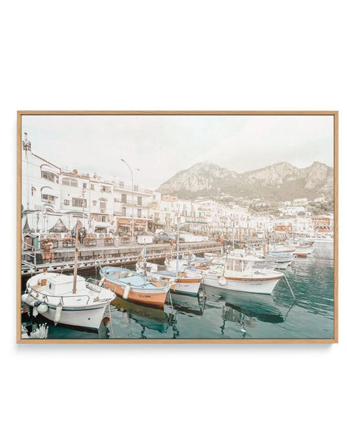 Marina Grande II | Capri | Framed Canvas-CANVAS-You can shop wall art online with Olive et Oriel for everything from abstract art to fun kids wall art. Our beautiful modern art prints and canvas art are available from large canvas prints to wall art paintings and our proudly Australian artwork collection offers only the highest quality framed large wall art and canvas art Australia - You can buy fashion photography prints or Hampton print posters and paintings on canvas from Olive et Oriel and h