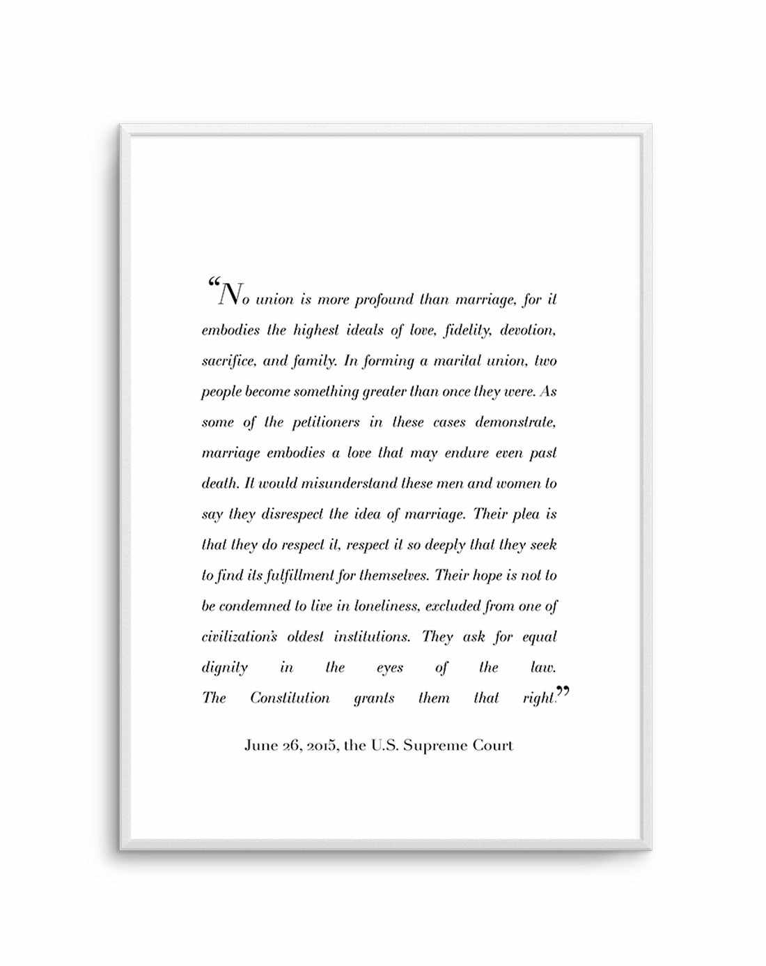 Marriage Is Profound | US Supreme Court Art Print-PRINT-Olive et Oriel-Olive et Oriel-A5 | 5.8" x 8.3" | 14.8 x 21cm-Unframed Art Print-With White Border-Buy-Australian-Art-Prints-Online-with-Olive-et-Oriel-Your-Artwork-Specialists-Austrailia-Decorate-With-Coastal-Photo-Wall-Art-Prints-From-Our-Beach-House-Artwork-Collection-Fine-Poster-and-Framed-Artwork