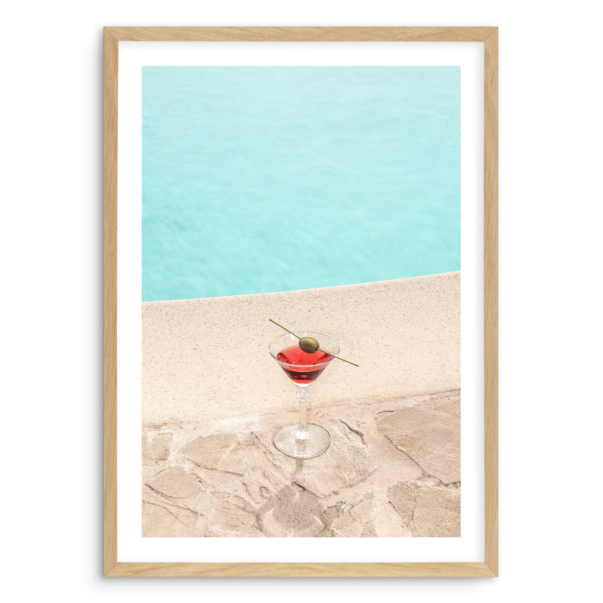 Martini By The Pool Art Print-PRINT-Olive et Oriel-Olive et Oriel-Buy-Australian-Art-Prints-Online-with-Olive-et-Oriel-Your-Artwork-Specialists-Austrailia-Decorate-With-Coastal-Photo-Wall-Art-Prints-From-Our-Beach-House-Artwork-Collection-Fine-Poster-and-Framed-Artwork