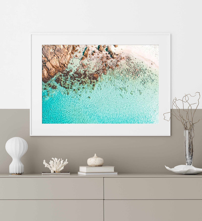 SHOP Meelup Beach Western Australia Drone Photography Framed Art Print ...