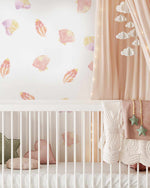 Mermaid Shells Decal Set-Decals-Olive et Oriel-Decorate your kids bedroom wall decor with removable wall decals, these fabric kids decals are a great way to add colour and update your children's bedroom. Available as girls wall decals or boys wall decals, there are also nursery decals.