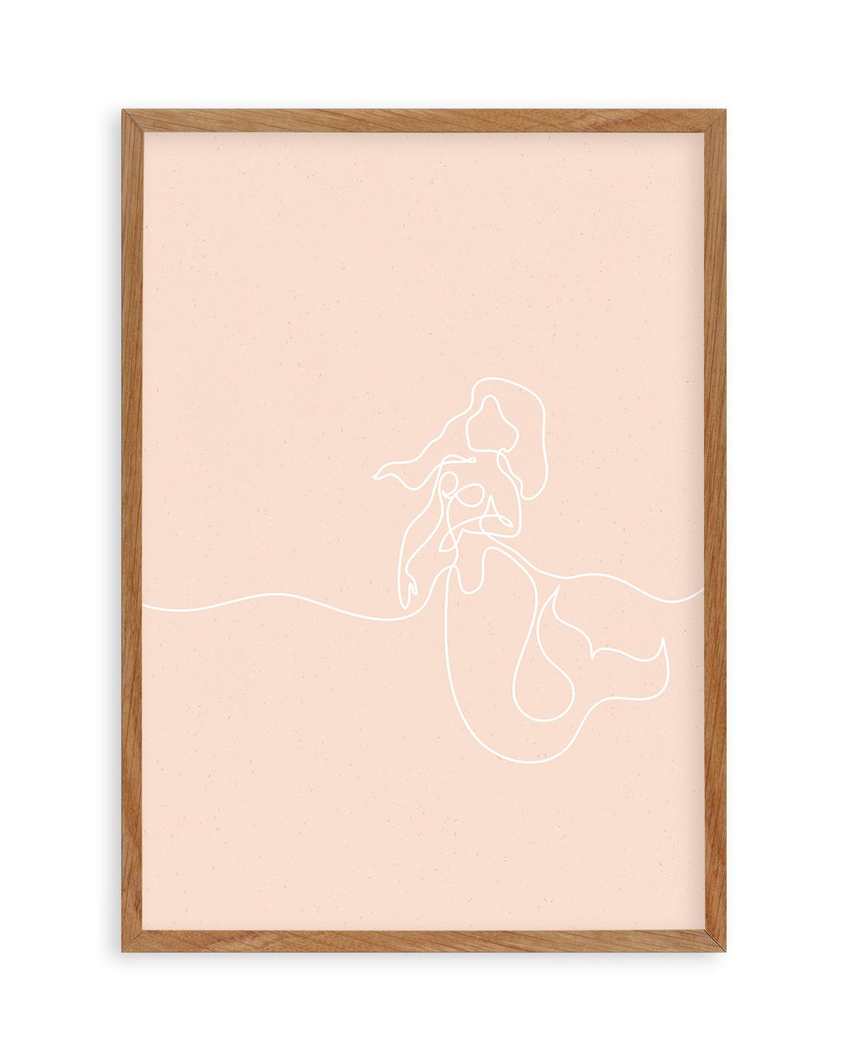 Mermaid Line Art I Art Print-PRINT-Olive et Oriel-Olive et Oriel-Buy-Australian-Art-Prints-Online-with-Olive-et-Oriel-Your-Artwork-Specialists-Austrailia-Decorate-With-Coastal-Photo-Wall-Art-Prints-From-Our-Beach-House-Artwork-Collection-Fine-Poster-and-Framed-Artwork