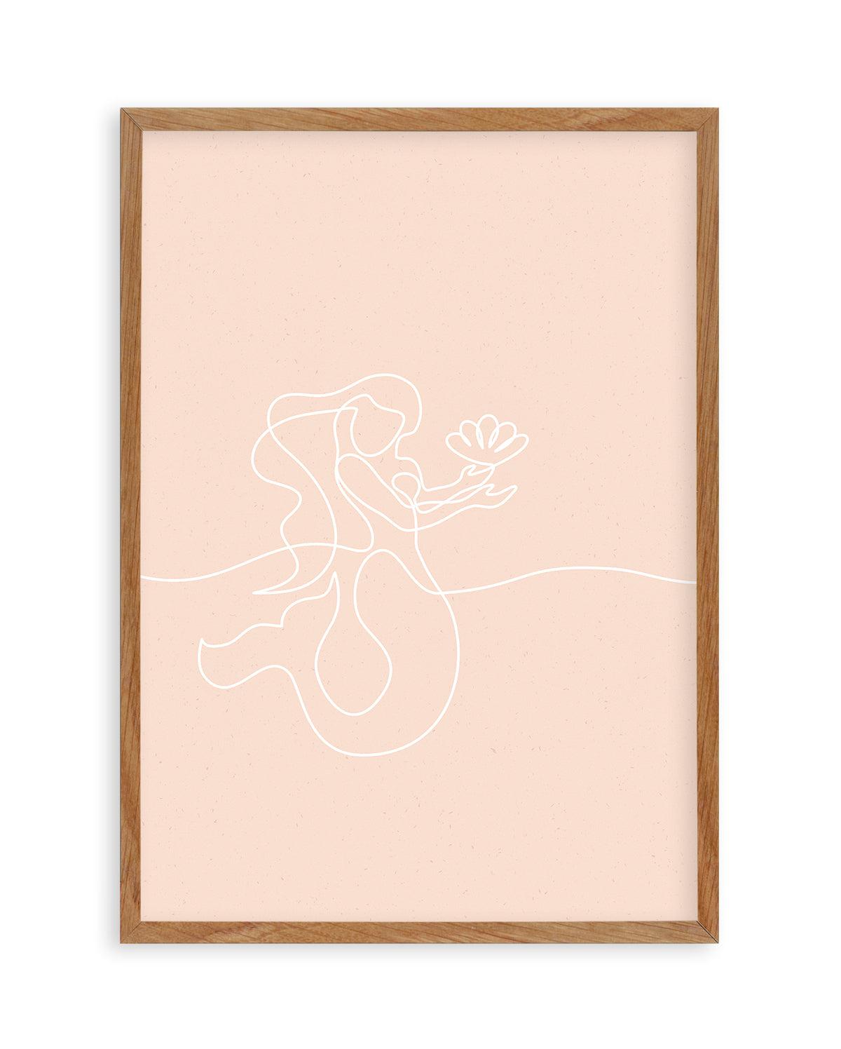 Mermaid Line Art II Art Print-PRINT-Olive et Oriel-Olive et Oriel-Buy-Australian-Art-Prints-Online-with-Olive-et-Oriel-Your-Artwork-Specialists-Austrailia-Decorate-With-Coastal-Photo-Wall-Art-Prints-From-Our-Beach-House-Artwork-Collection-Fine-Poster-and-Framed-Artwork