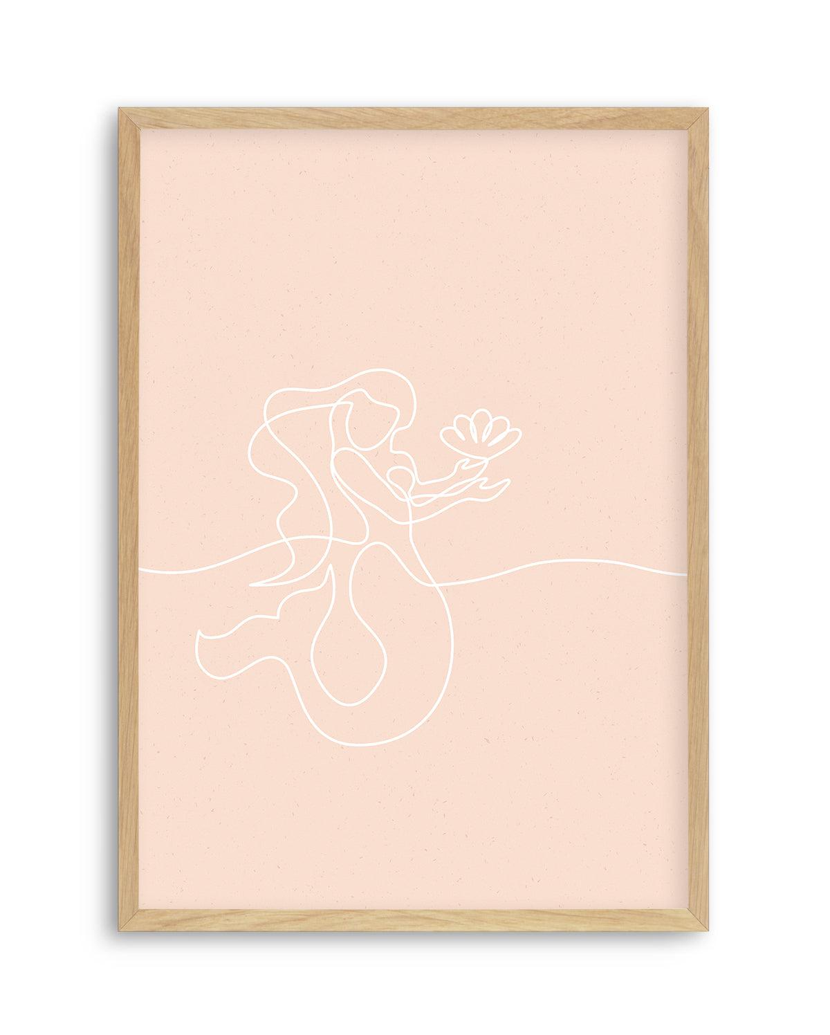 Mermaid Line Art II Art Print-PRINT-Olive et Oriel-Olive et Oriel-Buy-Australian-Art-Prints-Online-with-Olive-et-Oriel-Your-Artwork-Specialists-Austrailia-Decorate-With-Coastal-Photo-Wall-Art-Prints-From-Our-Beach-House-Artwork-Collection-Fine-Poster-and-Framed-Artwork