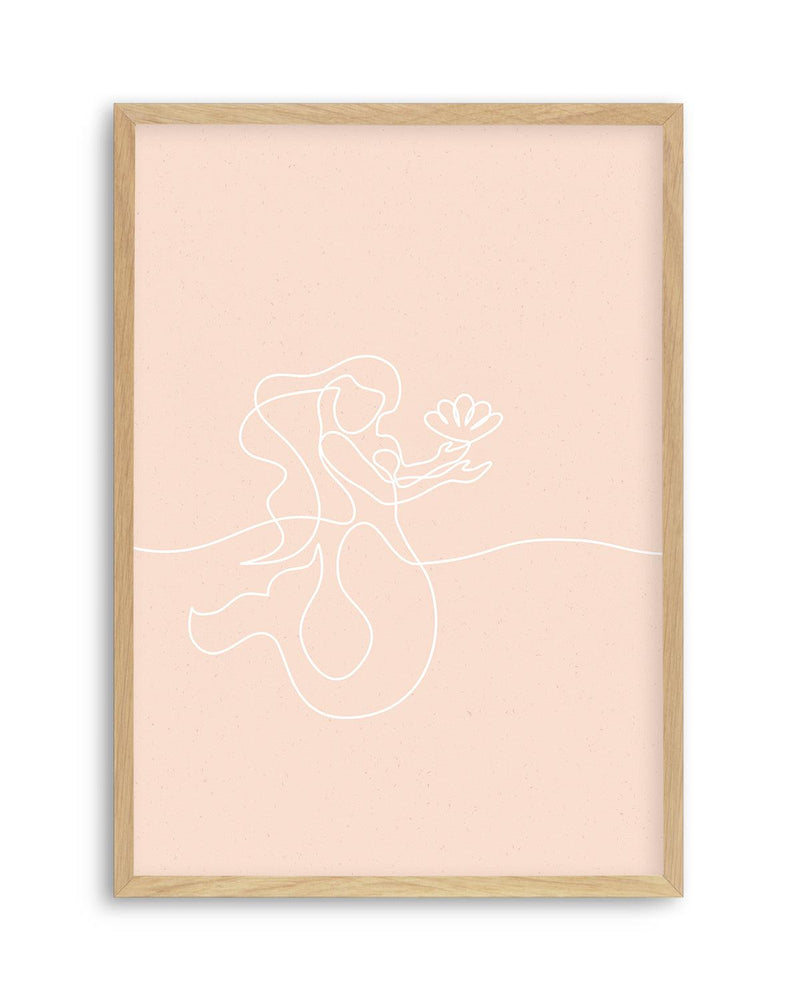 Mermaid Line Art II Art Print-PRINT-Olive et Oriel-Olive et Oriel-Buy-Australian-Art-Prints-Online-with-Olive-et-Oriel-Your-Artwork-Specialists-Austrailia-Decorate-With-Coastal-Photo-Wall-Art-Prints-From-Our-Beach-House-Artwork-Collection-Fine-Poster-and-Framed-Artwork
