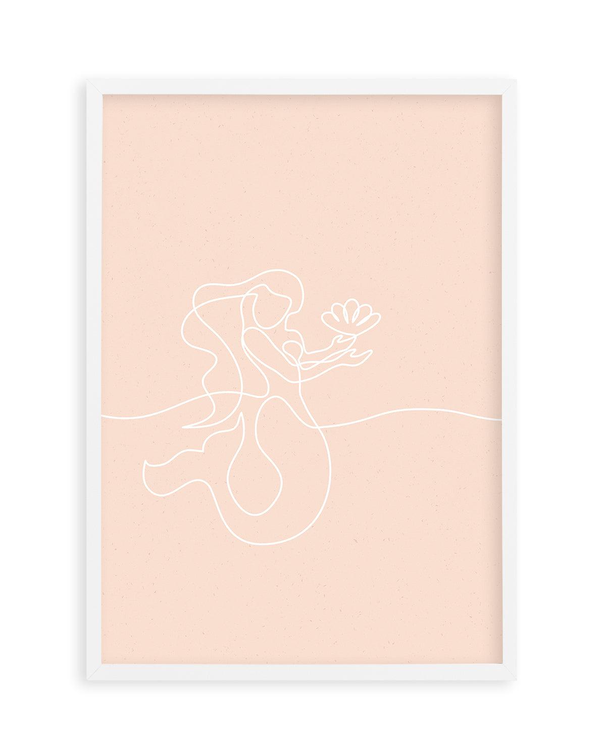 Mermaid Line Art II Art Print-PRINT-Olive et Oriel-Olive et Oriel-Buy-Australian-Art-Prints-Online-with-Olive-et-Oriel-Your-Artwork-Specialists-Austrailia-Decorate-With-Coastal-Photo-Wall-Art-Prints-From-Our-Beach-House-Artwork-Collection-Fine-Poster-and-Framed-Artwork