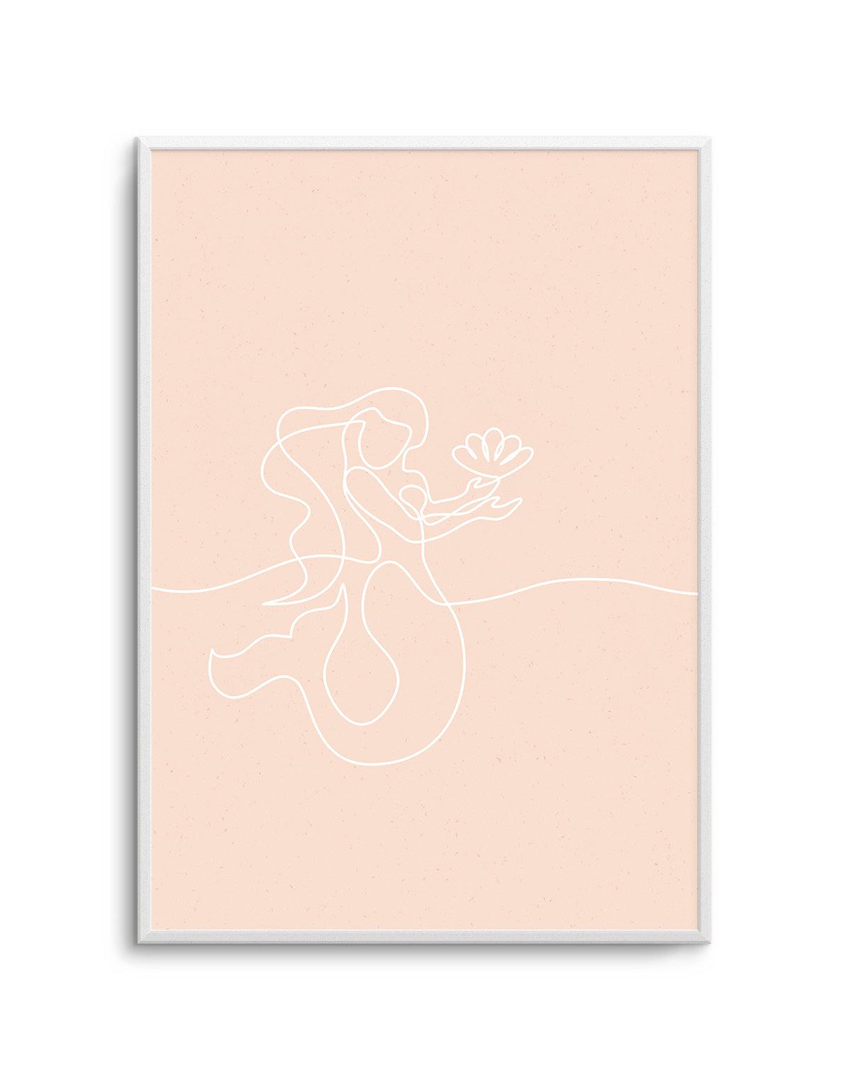 Mermaid Line Art II Art Print-PRINT-Olive et Oriel-Olive et Oriel-Buy-Australian-Art-Prints-Online-with-Olive-et-Oriel-Your-Artwork-Specialists-Austrailia-Decorate-With-Coastal-Photo-Wall-Art-Prints-From-Our-Beach-House-Artwork-Collection-Fine-Poster-and-Framed-Artwork