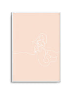Mermaid Line Art I Art Print-PRINT-Olive et Oriel-Olive et Oriel-Buy-Australian-Art-Prints-Online-with-Olive-et-Oriel-Your-Artwork-Specialists-Austrailia-Decorate-With-Coastal-Photo-Wall-Art-Prints-From-Our-Beach-House-Artwork-Collection-Fine-Poster-and-Framed-Artwork