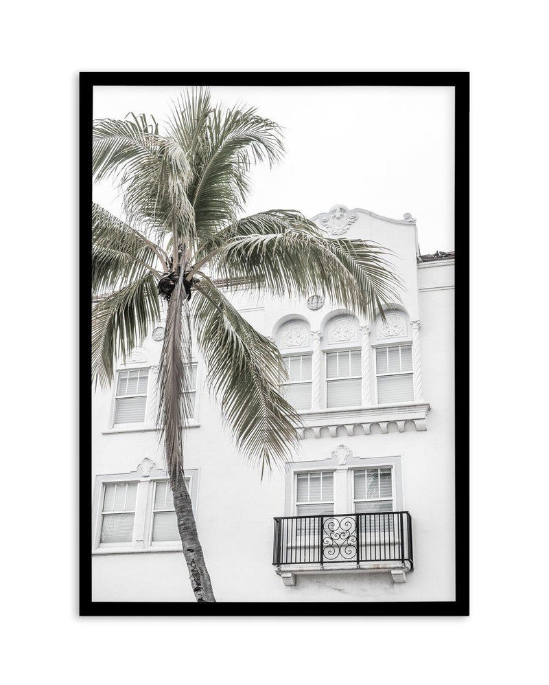 Miami Palm Art Print-PRINT-Olive et Oriel-Olive et Oriel-A4 | 8.3" x 11.7" | 21 x 29.7cm-Black-With white border-Buy-Australian-Art-Prints-Online-with-Olive-et-Oriel-Your-Artwork-Specialists-Austrailia-Decorate-With-Coastal-Photo-Wall-Art-Prints-From-Our-Beach-House-Artwork-Collection-Fine-Poster-and-Framed-Artwork