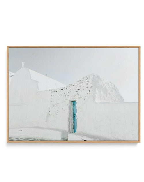 Midday In Mykonos | Framed Canvas-Shop Greece Wall Art Prints Online with Olive et Oriel - Our collection of Greek Islands art prints offer unique wall art including blue domes of Santorini in Oia, mediterranean sea prints and incredible posters from Milos and other Greece landscape photography - this collection will add mediterranean blue to your home, perfect for updating the walls in coastal, beach house style. There is Greece art on canvas and extra large wall art with fast, free shipping ac
