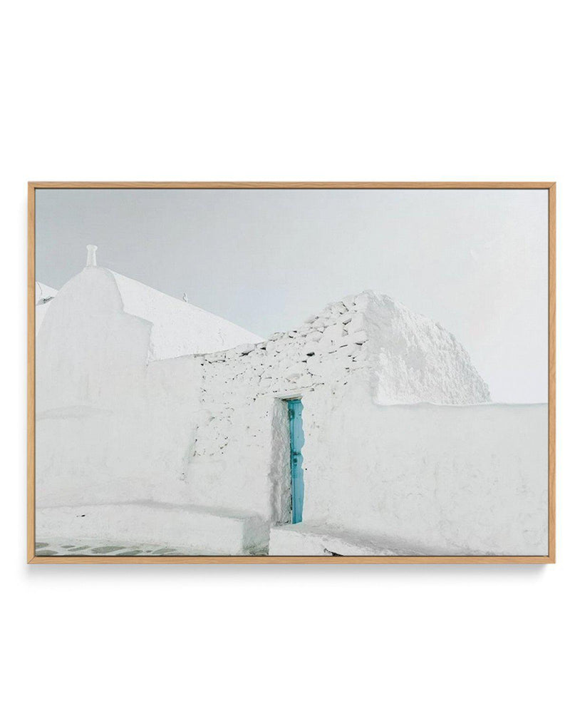 Midday In Mykonos | Framed Canvas-Shop Greece Wall Art Prints Online with Olive et Oriel - Our collection of Greek Islands art prints offer unique wall art including blue domes of Santorini in Oia, mediterranean sea prints and incredible posters from Milos and other Greece landscape photography - this collection will add mediterranean blue to your home, perfect for updating the walls in coastal, beach house style. There is Greece art on canvas and extra large wall art with fast, free shipping ac