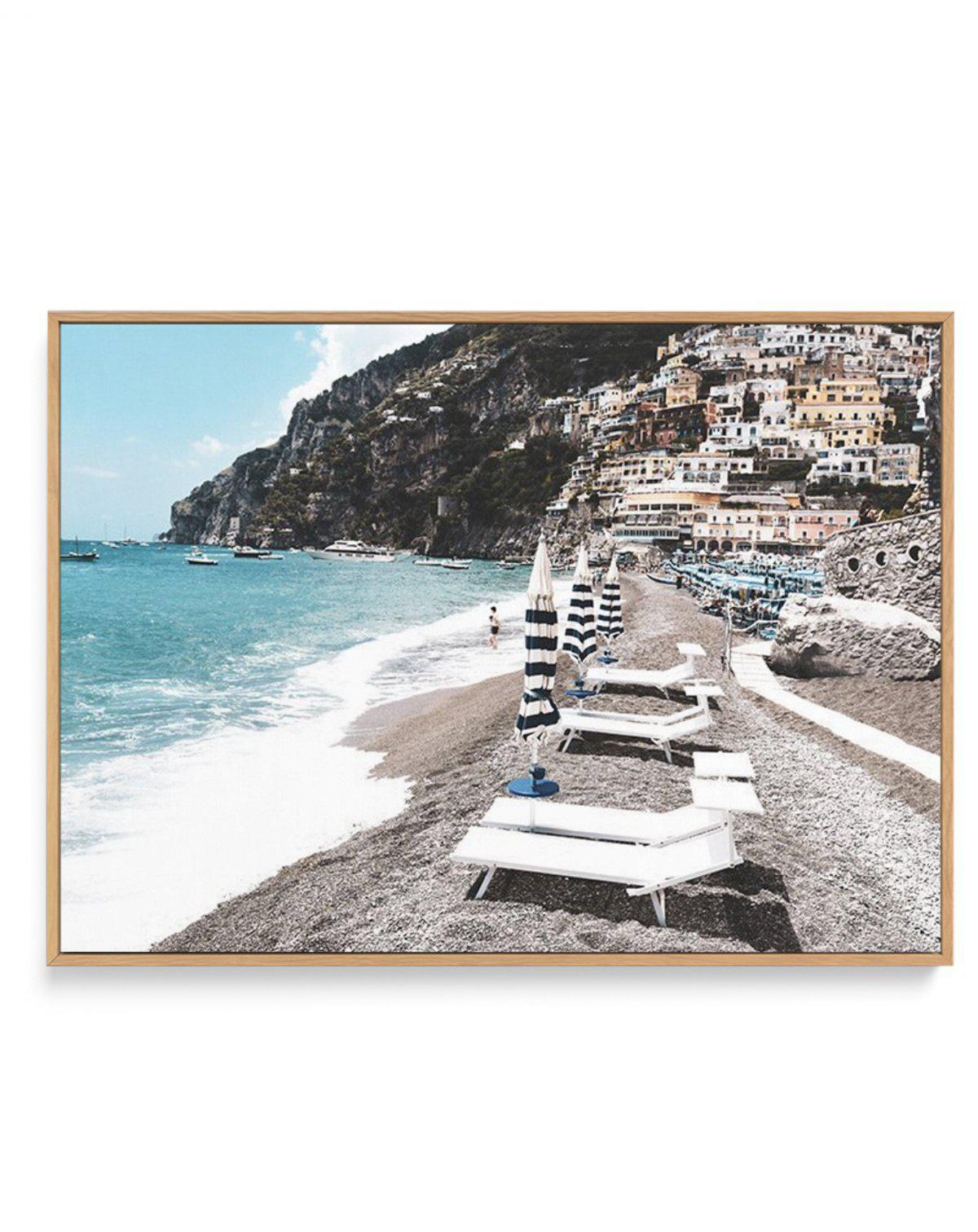 Midday in Positano | Framed Canvas-CANVAS-You can shop wall art online with Olive et Oriel for everything from abstract art to fun kids wall art. Our beautiful modern art prints and canvas art are available from large canvas prints to wall art paintings and our proudly Australian artwork collection offers only the highest quality framed large wall art and canvas art Australia - You can buy fashion photography prints or Hampton print posters and paintings on canvas from Olive et Oriel and have th