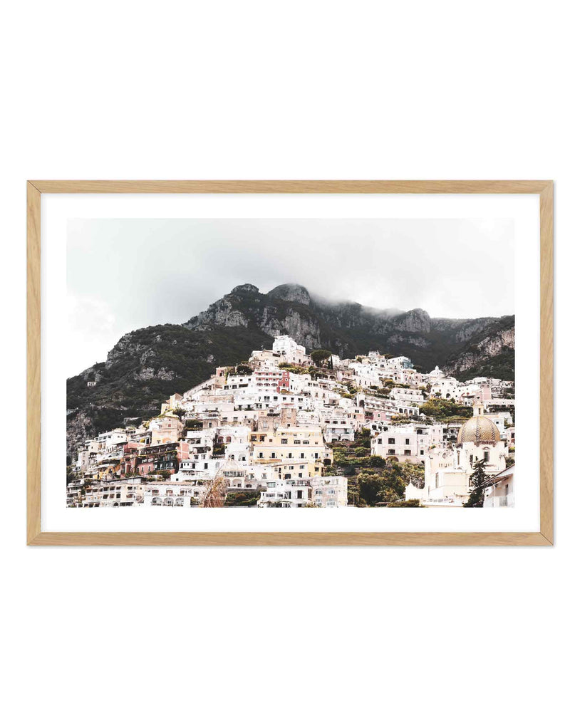 Mist Over Positano Art Print-PRINT-Olive et Oriel-Olive et Oriel-A5 | 5.8" x 8.3" | 14.8 x 21cm-Oak-With White Border-Buy-Australian-Art-Prints-Online-with-Olive-et-Oriel-Your-Artwork-Specialists-Austrailia-Decorate-With-Coastal-Photo-Wall-Art-Prints-From-Our-Beach-House-Artwork-Collection-Fine-Poster-and-Framed-Artwork