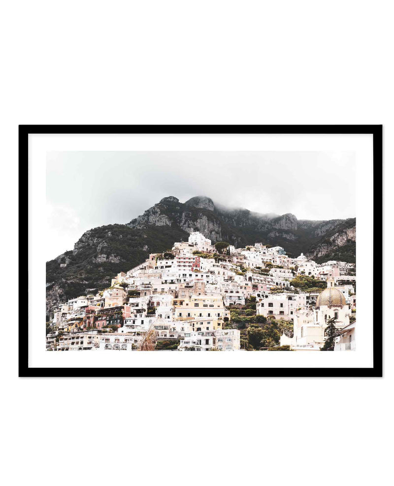 Mist Over Positano Art Print-PRINT-Olive et Oriel-Olive et Oriel-A5 | 5.8" x 8.3" | 14.8 x 21cm-Black-With White Border-Buy-Australian-Art-Prints-Online-with-Olive-et-Oriel-Your-Artwork-Specialists-Austrailia-Decorate-With-Coastal-Photo-Wall-Art-Prints-From-Our-Beach-House-Artwork-Collection-Fine-Poster-and-Framed-Artwork