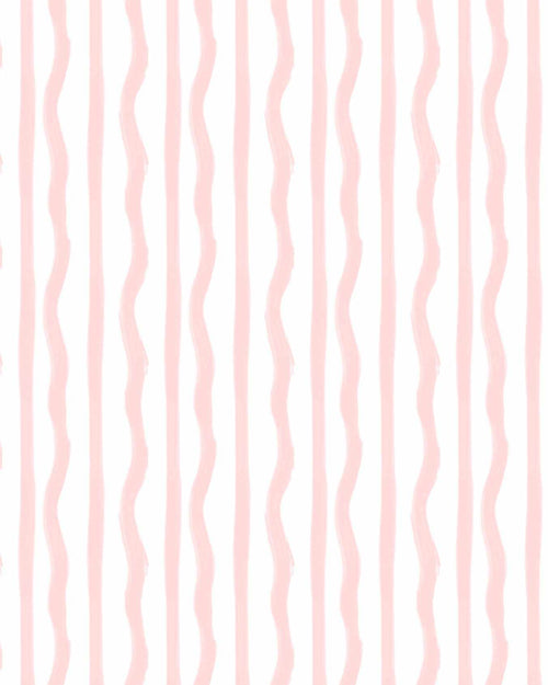 Mixed Stripe Wallpaper in Blush