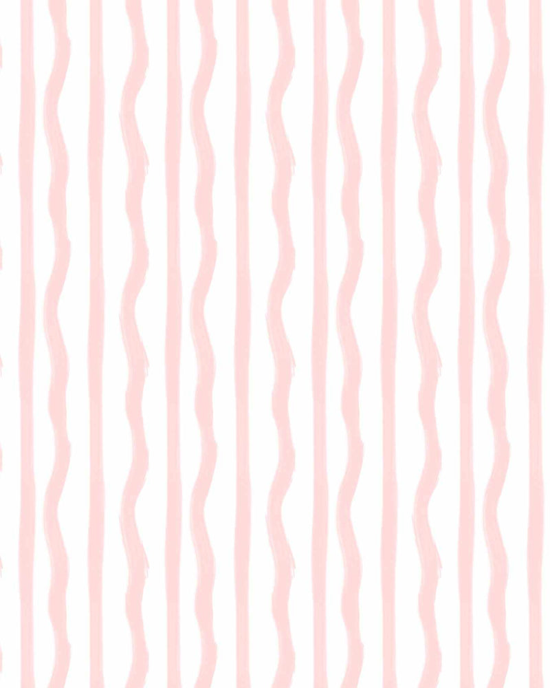 Mixed Stripe Wallpaper in Blush